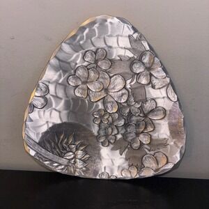 Wendell August Forge | Handmade Aluminum Floral Triangular Tray | Made in USA‎
